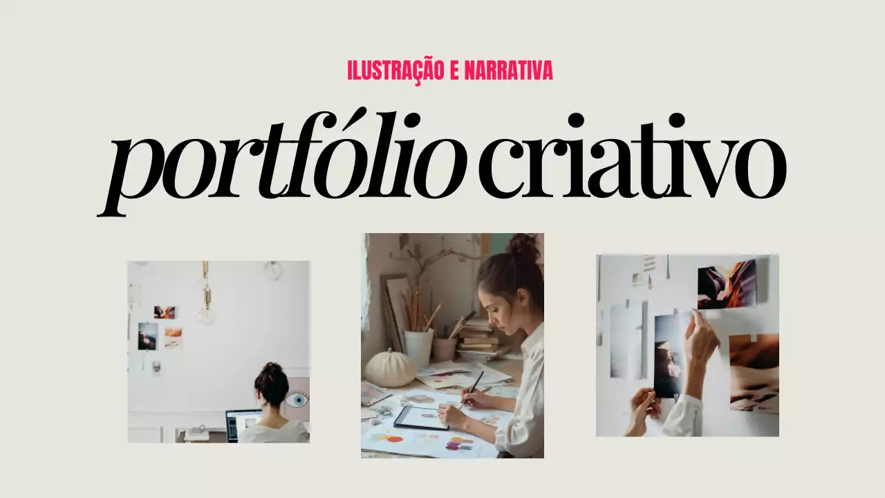 Apresentação de Ilustração Criativa Bege