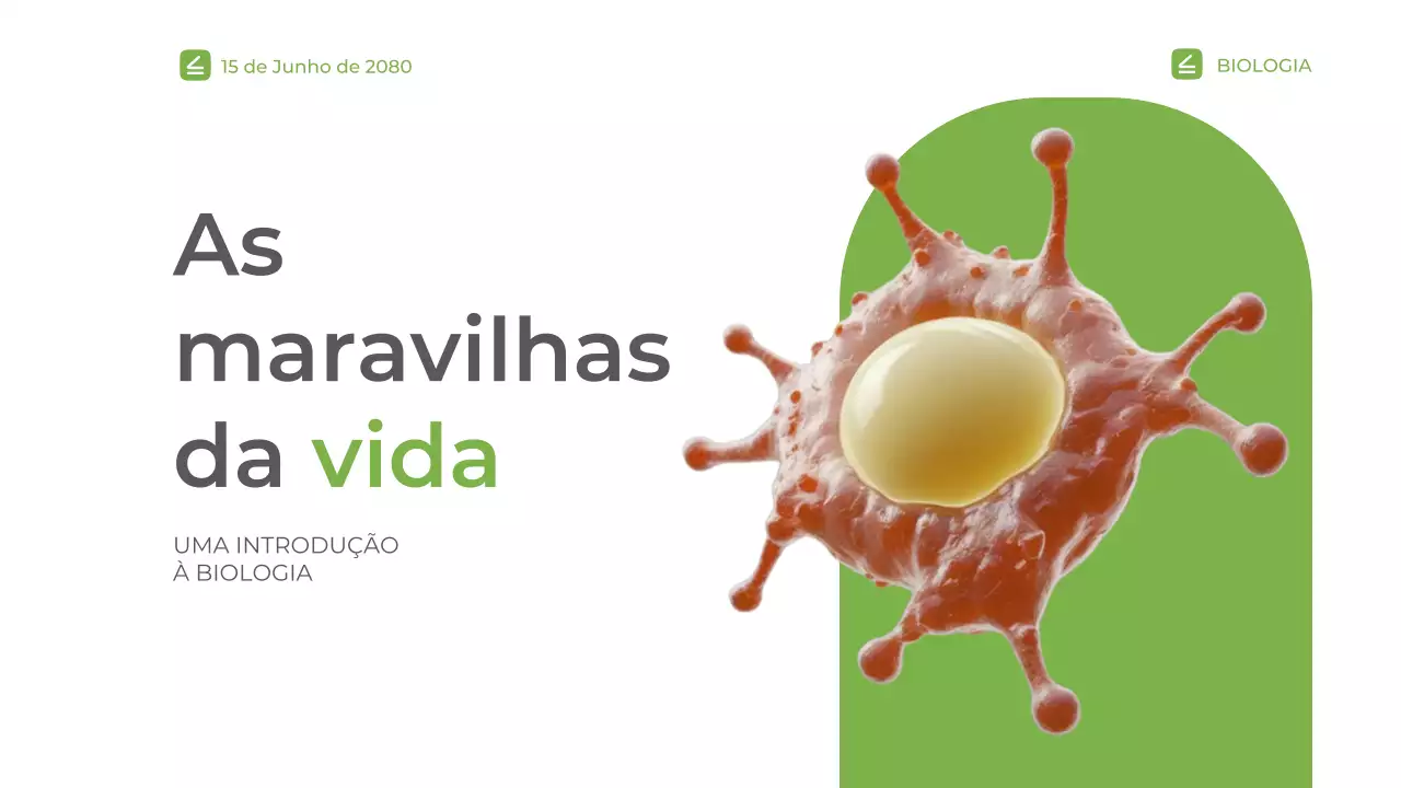 Apresentação da Palestra sobre Biologia Moderna Verde
