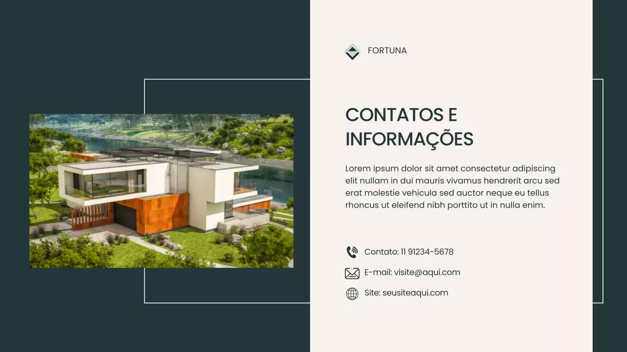 Apresentação de Promoção Imobiliária Moderna Bege