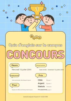 Guide du concours d'anglais Yellow Baby