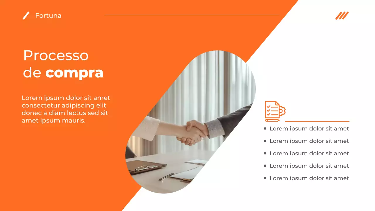 Apresentação de promoção de imóveis modernos em Orange