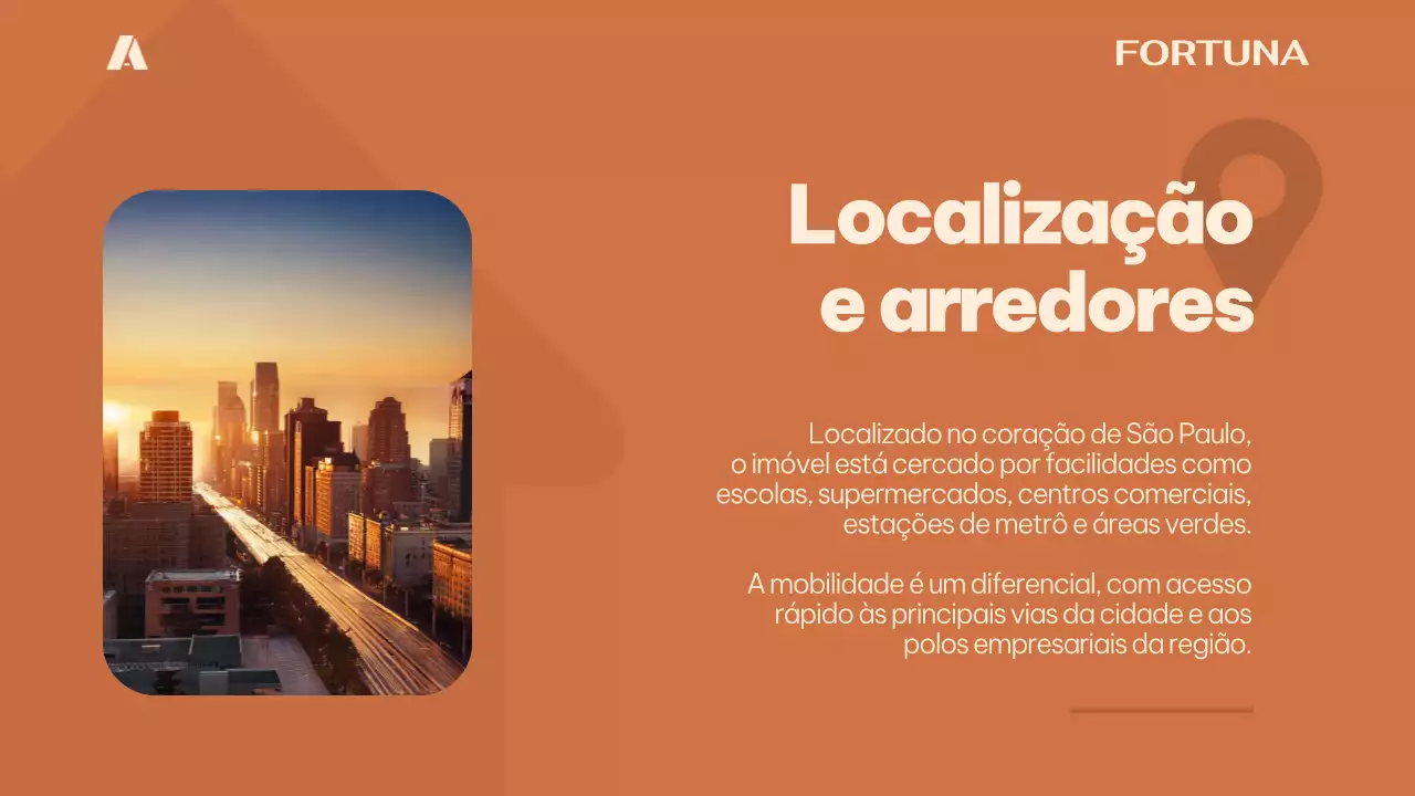Apresentação de Promoção Imobiliária Moderna Orange