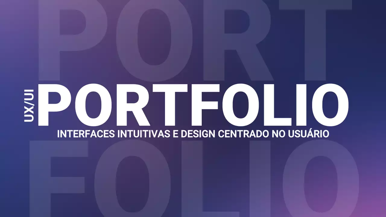 Apresentação do Portfólio de Design Moderno Roxo