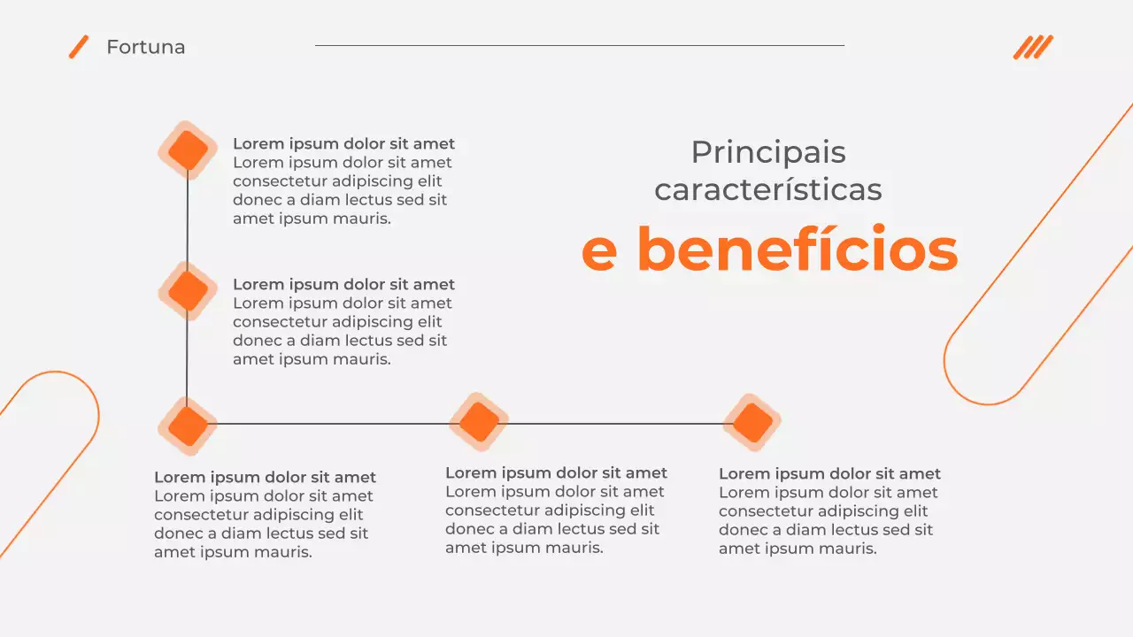 Apresentação de promoção de imóveis modernos em Orange