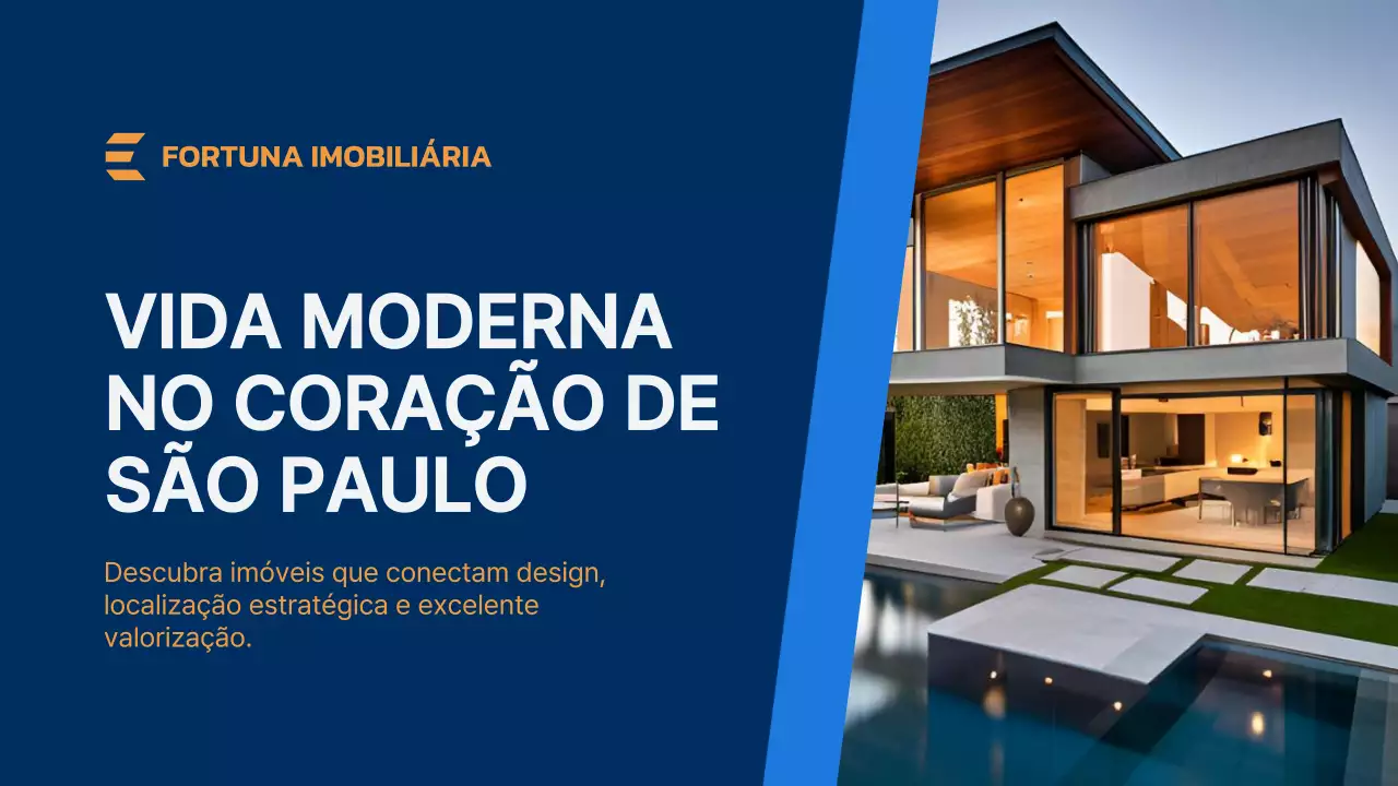 Apresentação de Anúncio Imobiliário Moderno Azul
