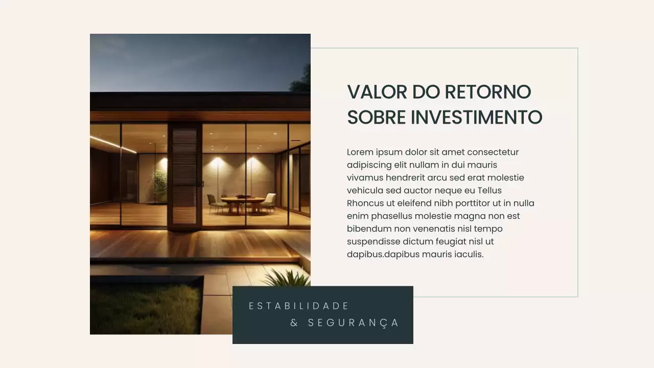 Apresentação de Promoção Imobiliária Moderna Bege