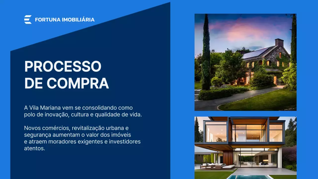 Apresentação de Anúncio Imobiliário Moderno Azul