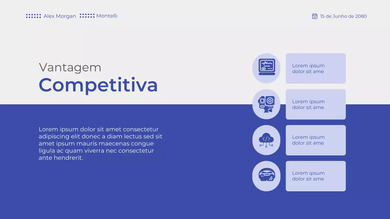 Apresentação do anúncio da tecnologia futurista azul