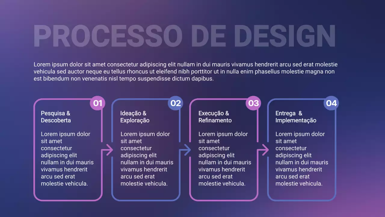 Apresentação do Portfólio de Design Moderno Roxo