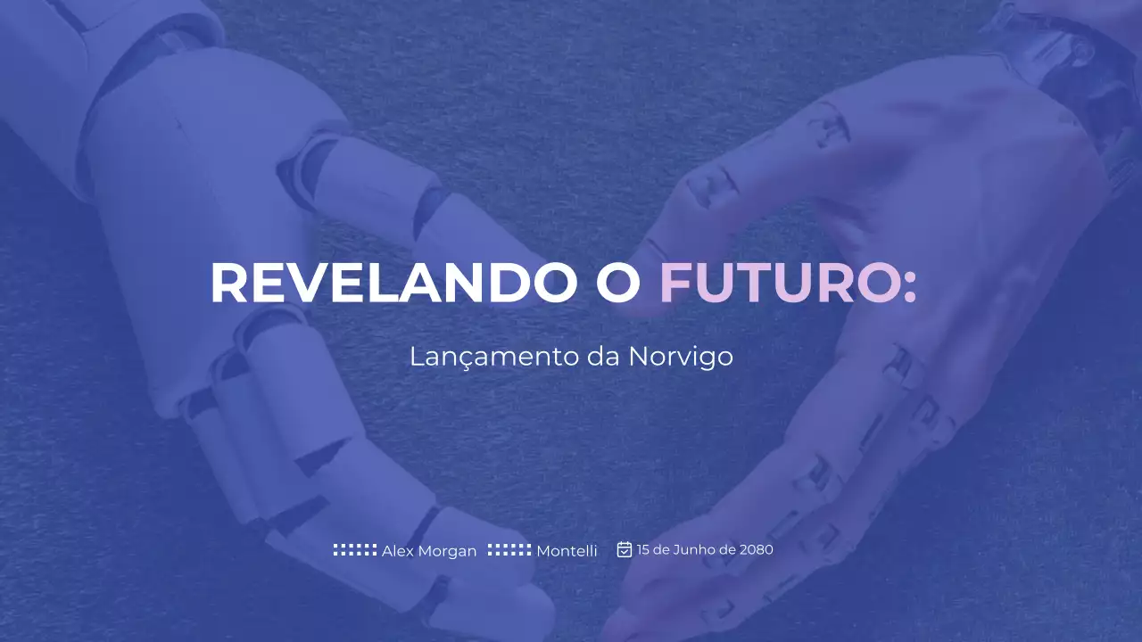 Apresentação do anúncio da tecnologia futurista azul
