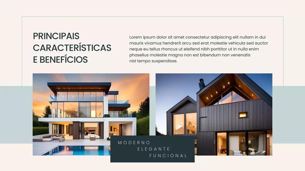 Apresentação de Promoção Imobiliária Moderna Bege