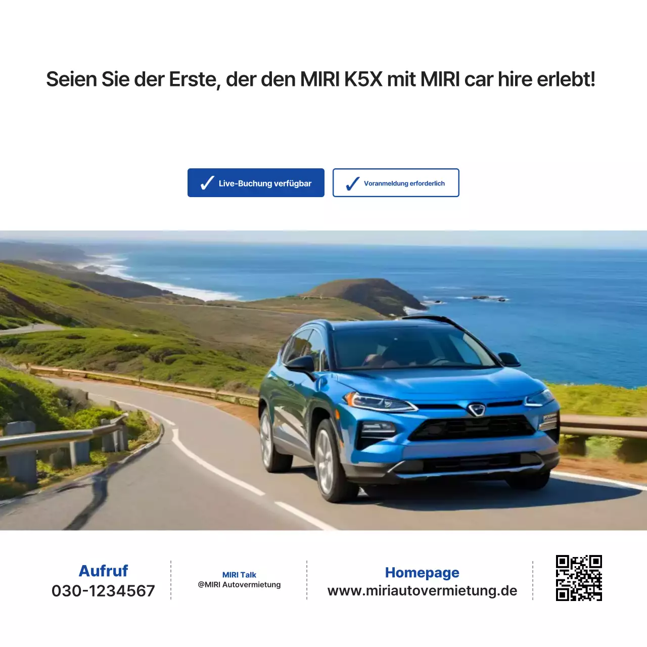 Weiße moderne Mietwagen-Neuwagen-Ankunftsanzeige