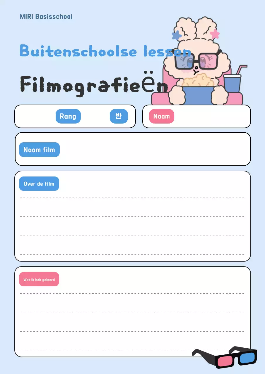 Educatief materiaal voor de Sky Blue Baby-filmrecensie