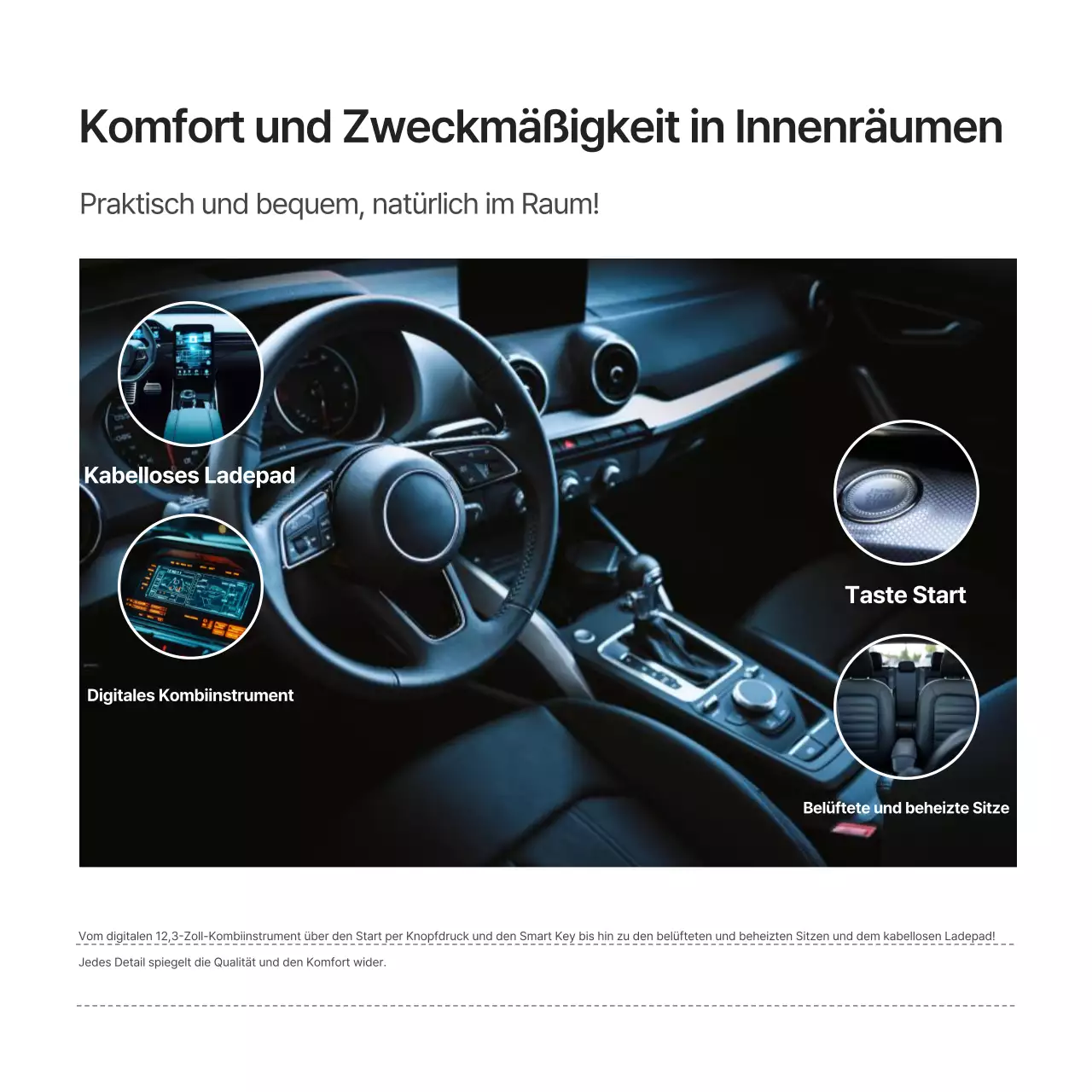 Weiße moderne Mietwagen-Neuwagen-Ankunftsanzeige