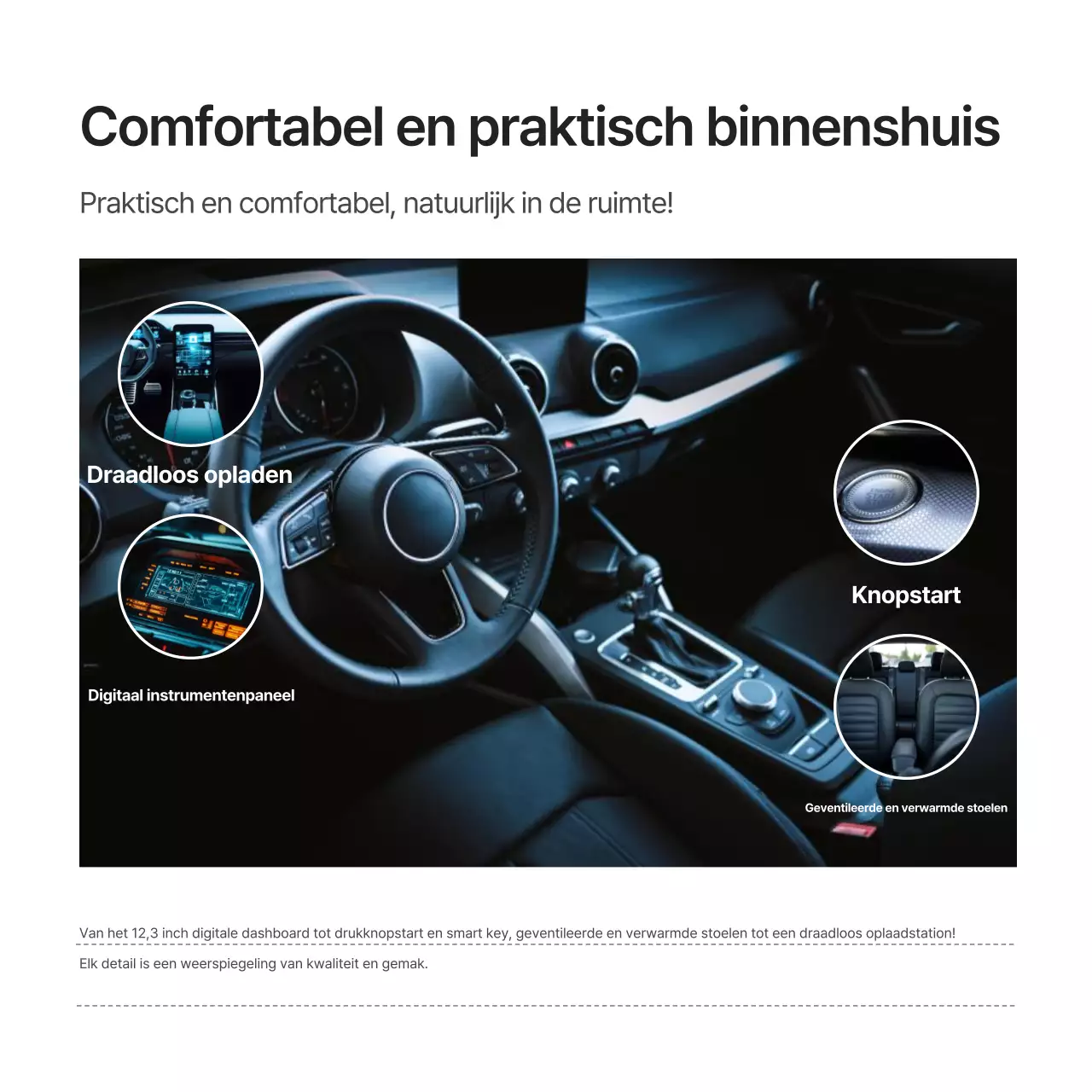 Advertentie voor nieuwe auto's in de categorie 'Witte moderne huurauto'