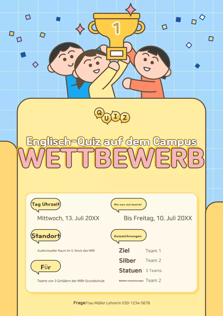 Leitfaden zum Yellow Baby Englisch-Wettbewerb