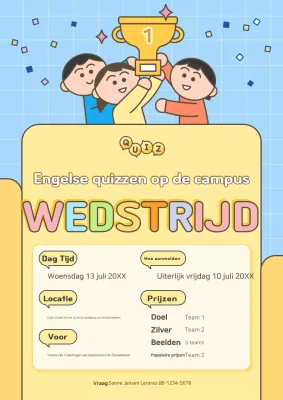 Gele Baby Engels Wedstrijdgids