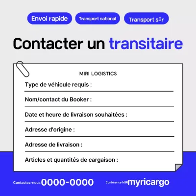 Guide de transport Blue Modern Logistics