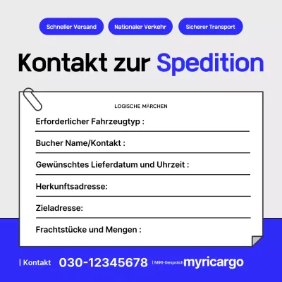 Blue Modern Logistics Transportführer