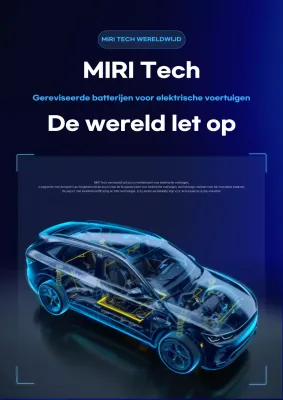 Promotie voor blauwe moderne elektrische auto's