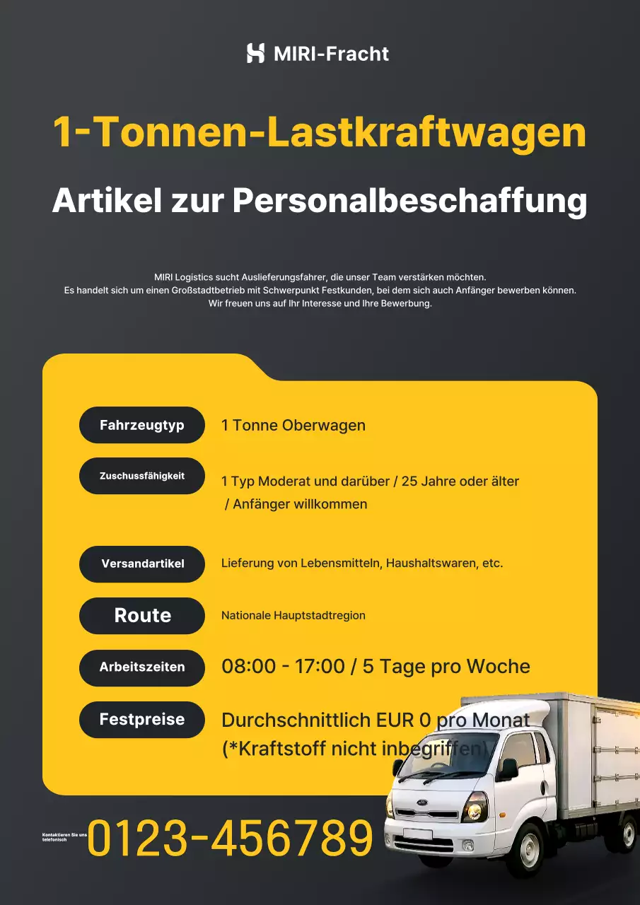 Stellenausschreibung für LKW-Fahrer in Schwarz Simple Transport