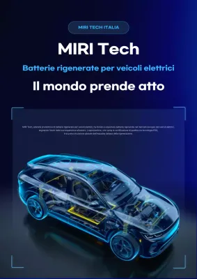 Promozione auto elettrica moderna blu
