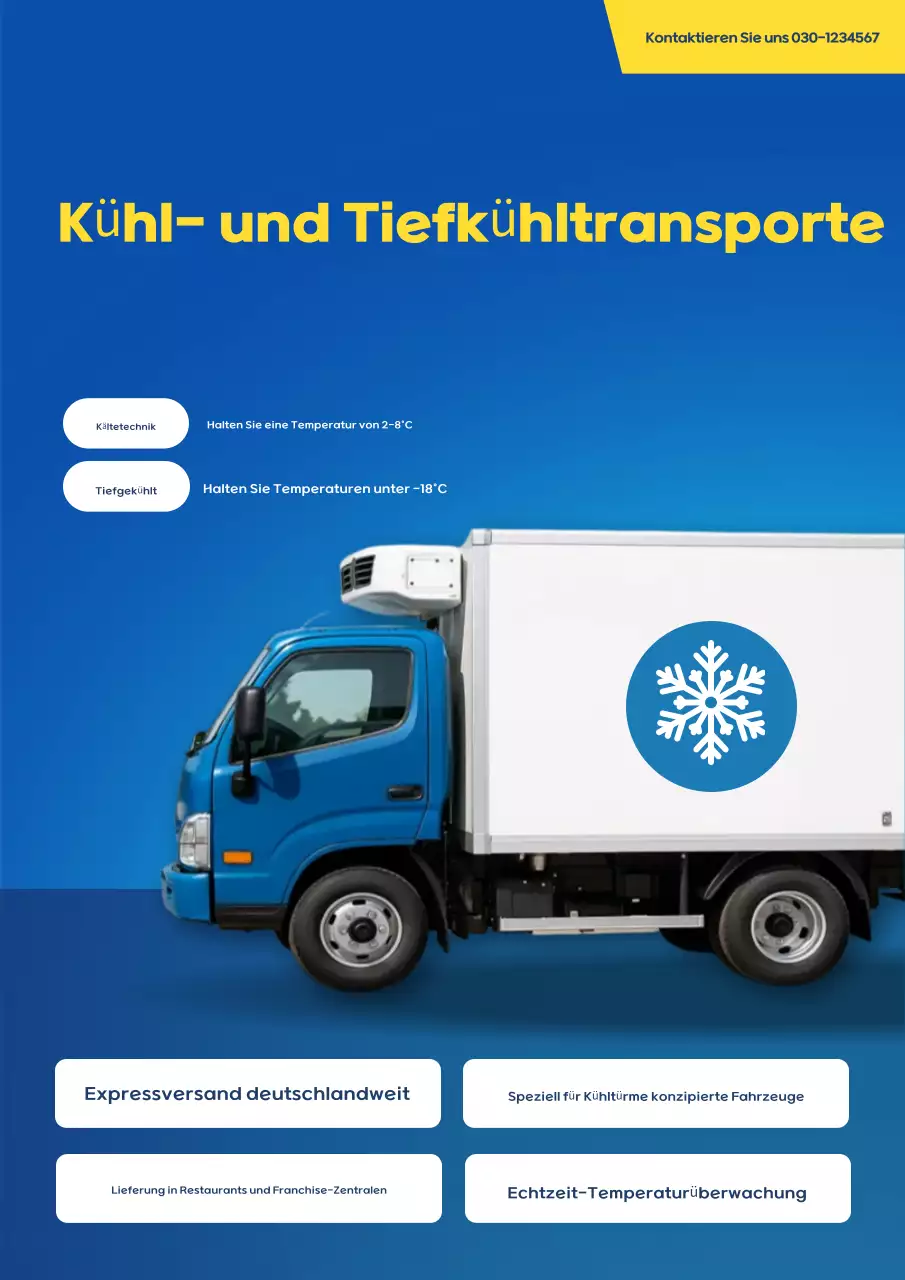 Blaue moderne Logistikwerbung