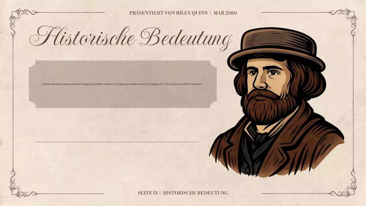 Studie zur klassischen historischen Literatur Präsentation