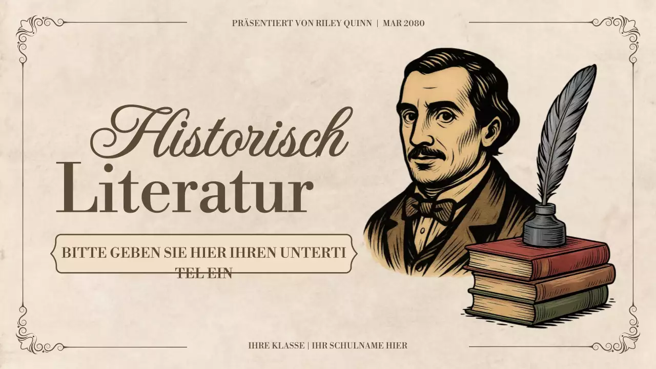 Studie zur klassischen historischen Literatur Präsentation