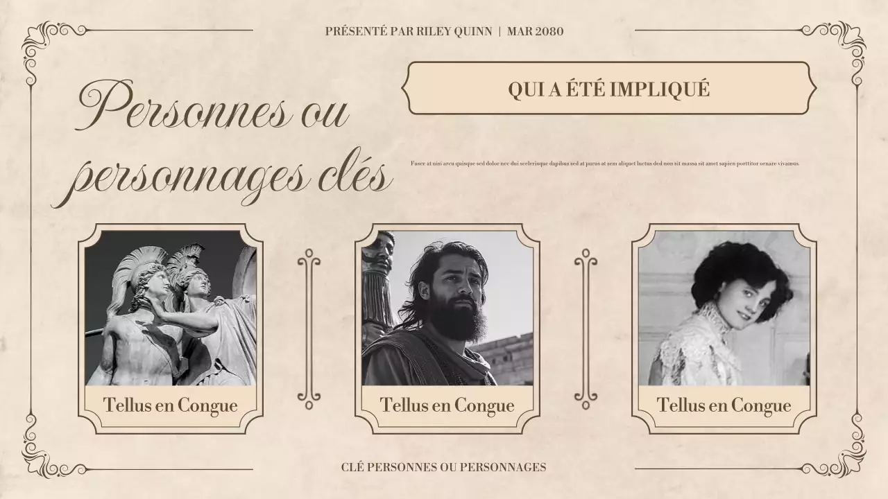 Présentation d'étude de la littérature historique classique