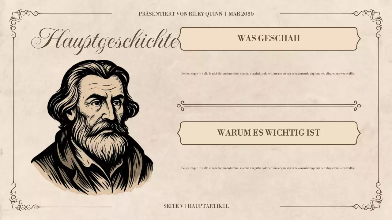 Studie zur klassischen historischen Literatur Präsentation