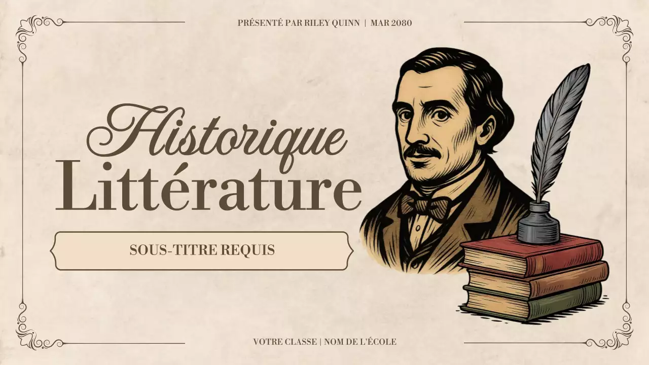 Présentation d'étude de la littérature historique classique