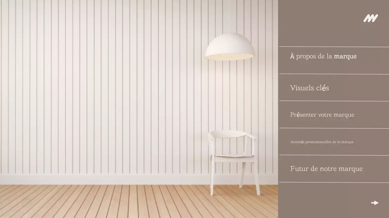 Description de la marque minimaliste beige