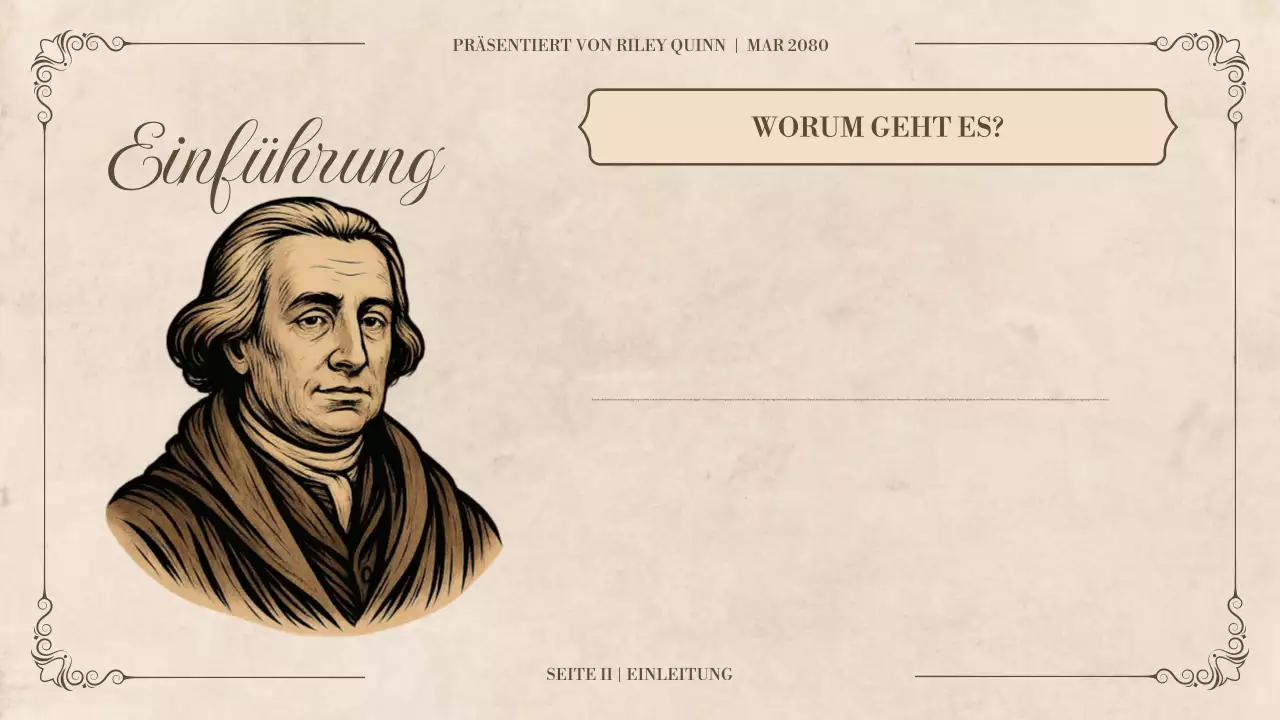 Studie zur klassischen historischen Literatur Präsentation