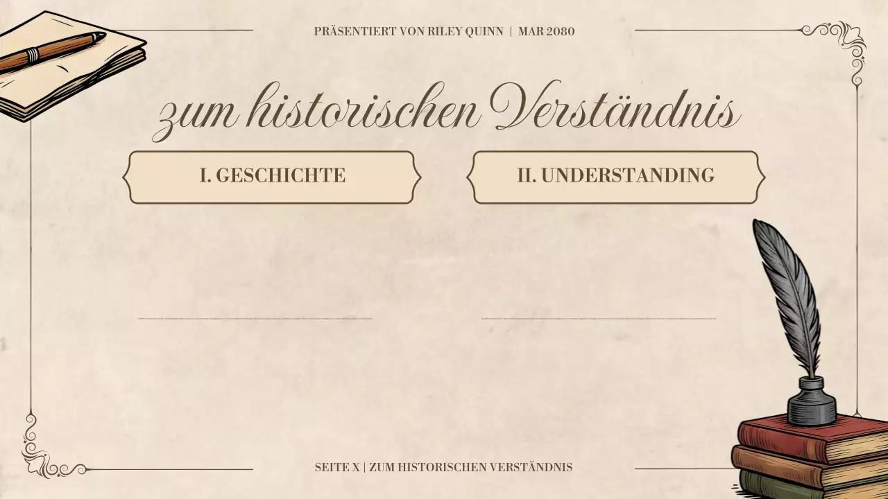 Studie zur klassischen historischen Literatur Präsentation