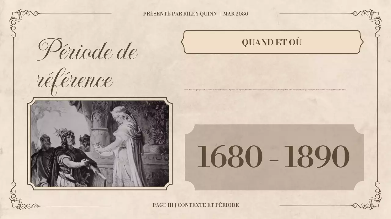 Présentation d'étude de la littérature historique classique