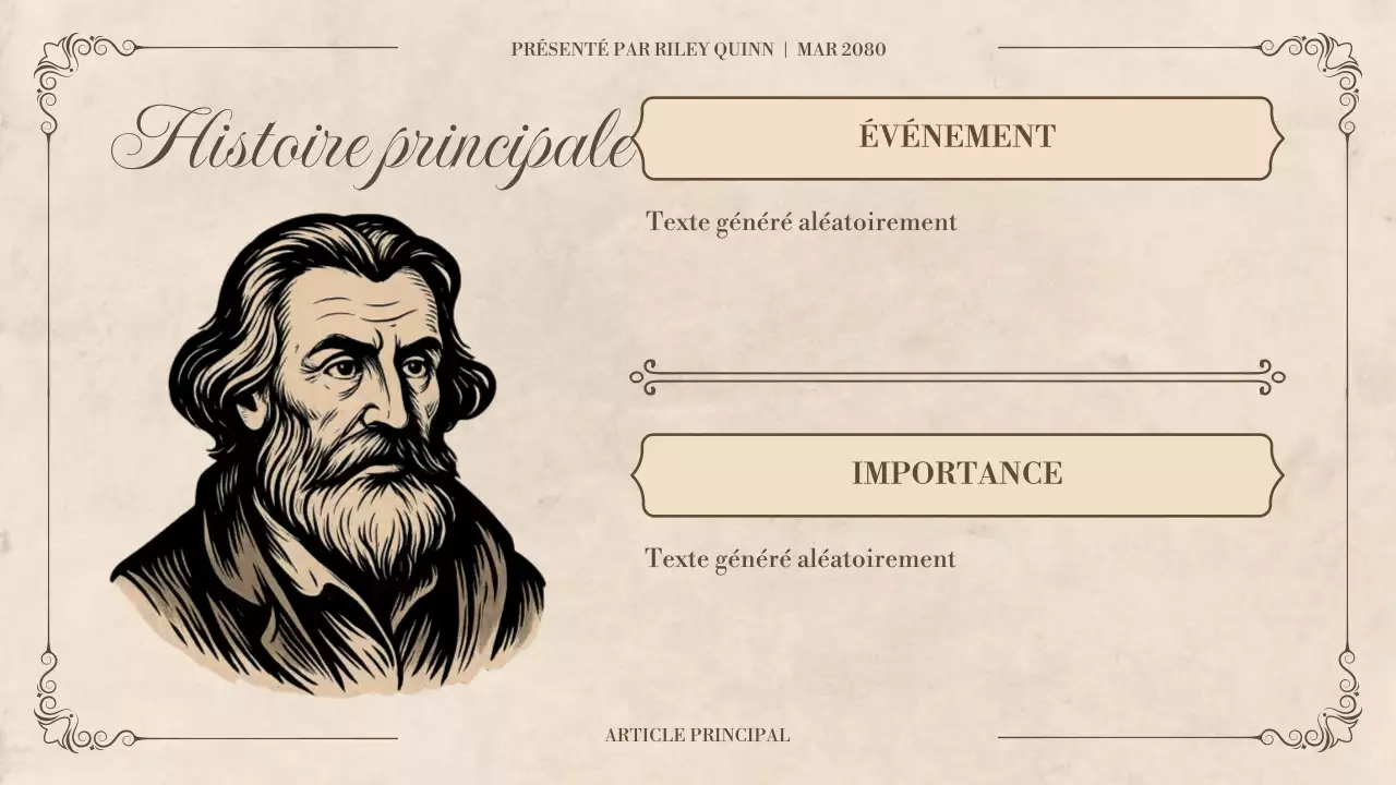 Présentation d'étude de la littérature historique classique