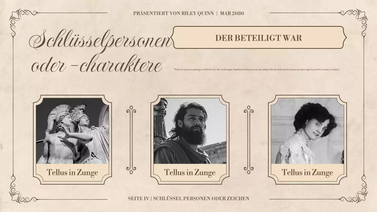 Studie zur klassischen historischen Literatur Präsentation