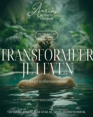 Instagram-bericht over de aankondiging van Green Elegant Wellness Retreat