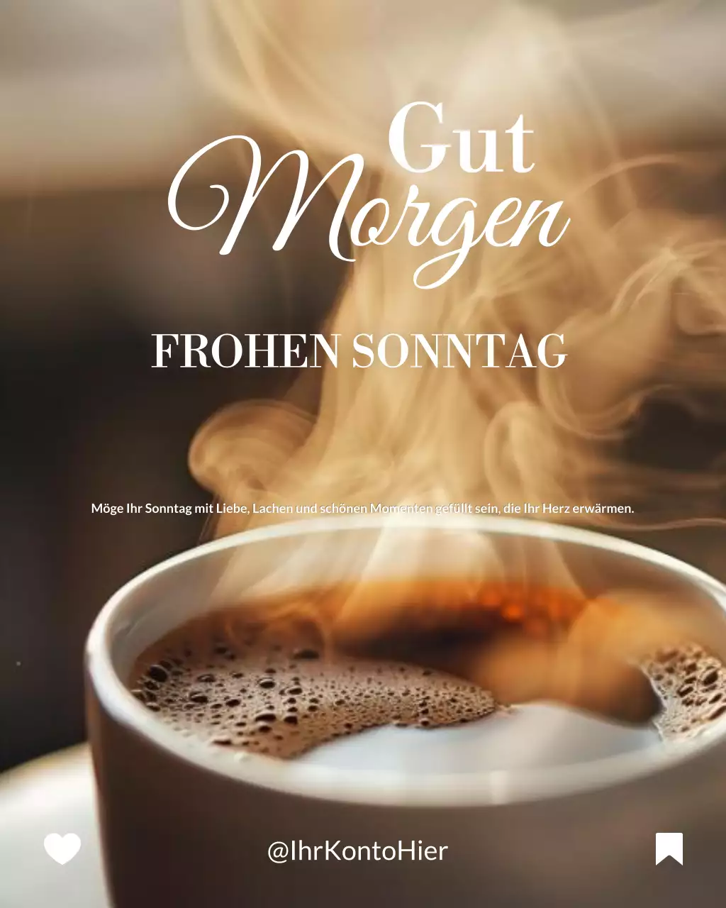 Schöne Sonntagmorgen-Grüße Instagram-Post