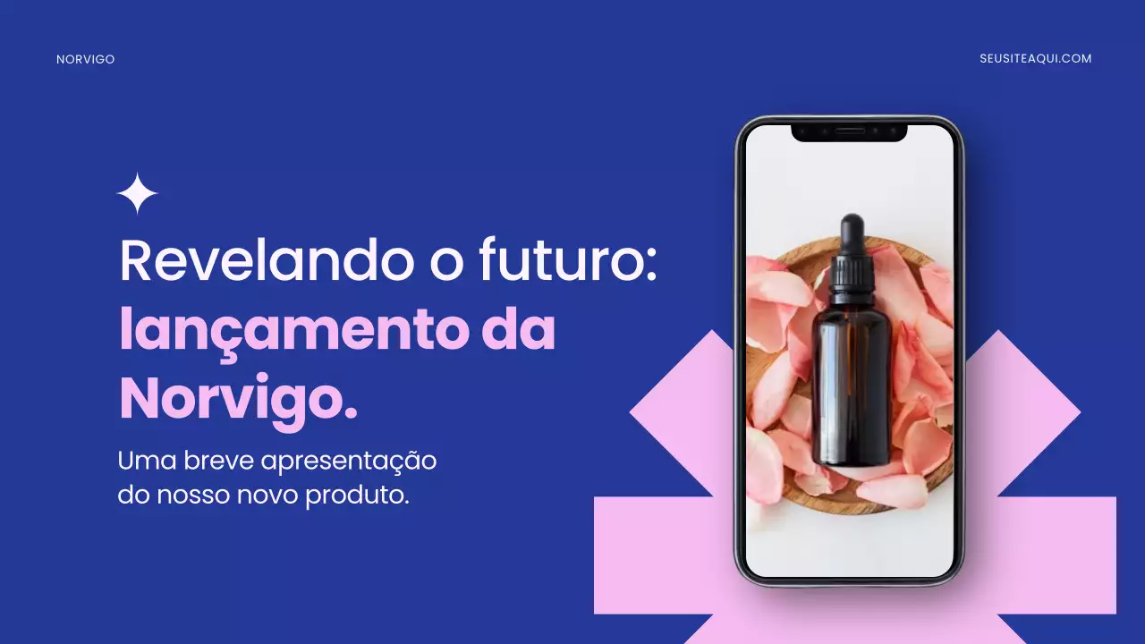 Apresentação do anúncio do produto Blue Modern