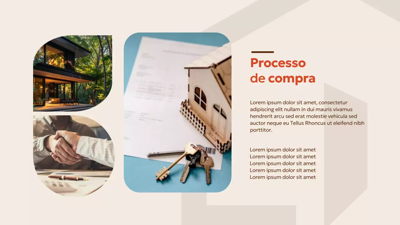 Apresentação de Promoção Imobiliária Moderna Bege