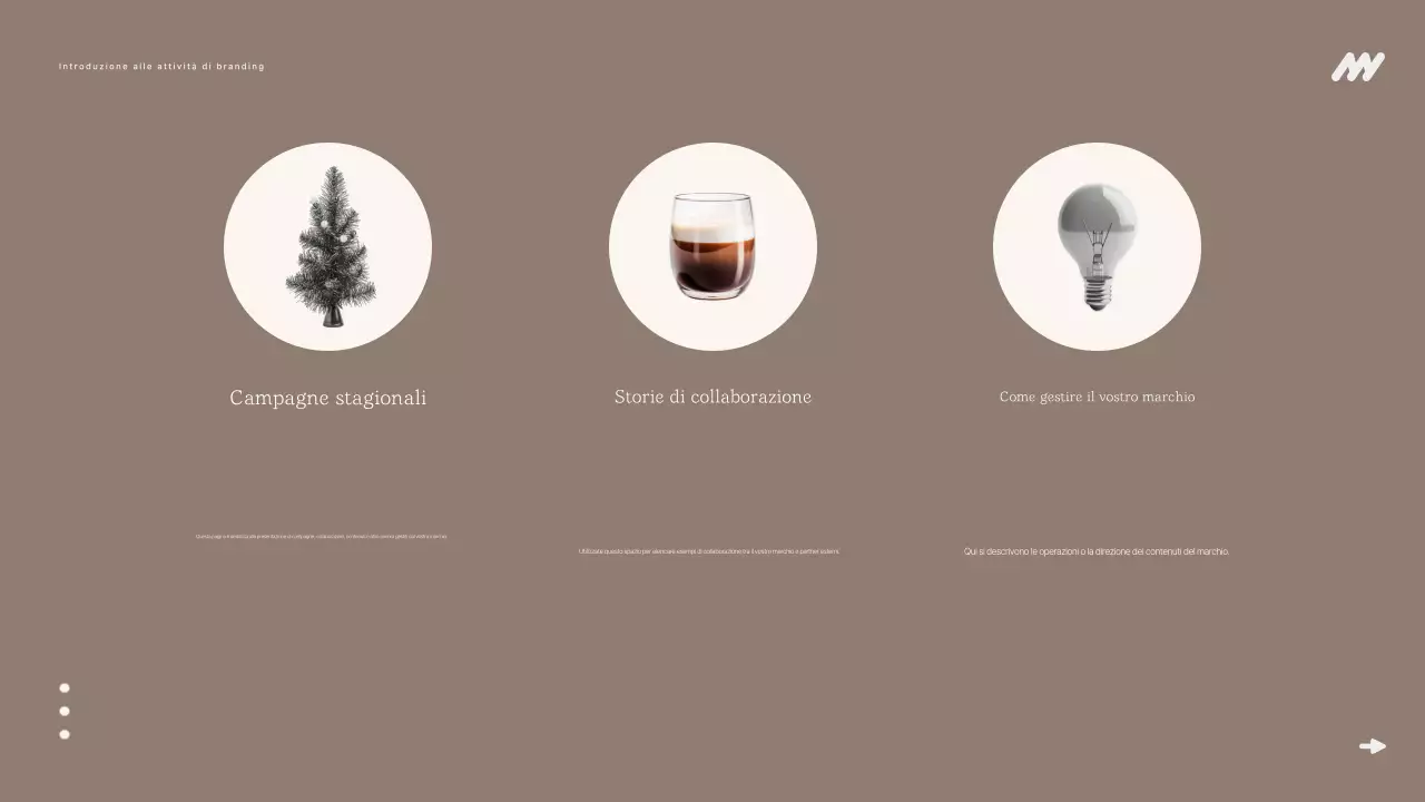 Descrizione del marchio minimale beige