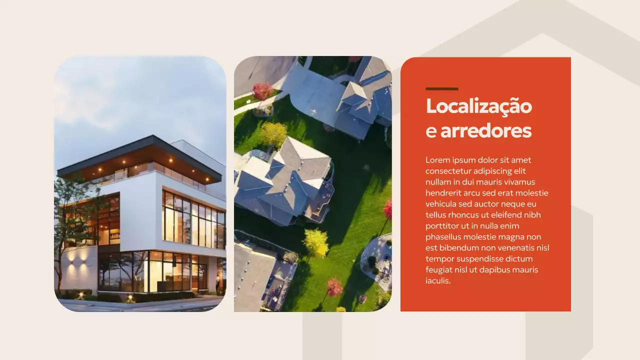 Apresentação de Promoção Imobiliária Moderna Bege