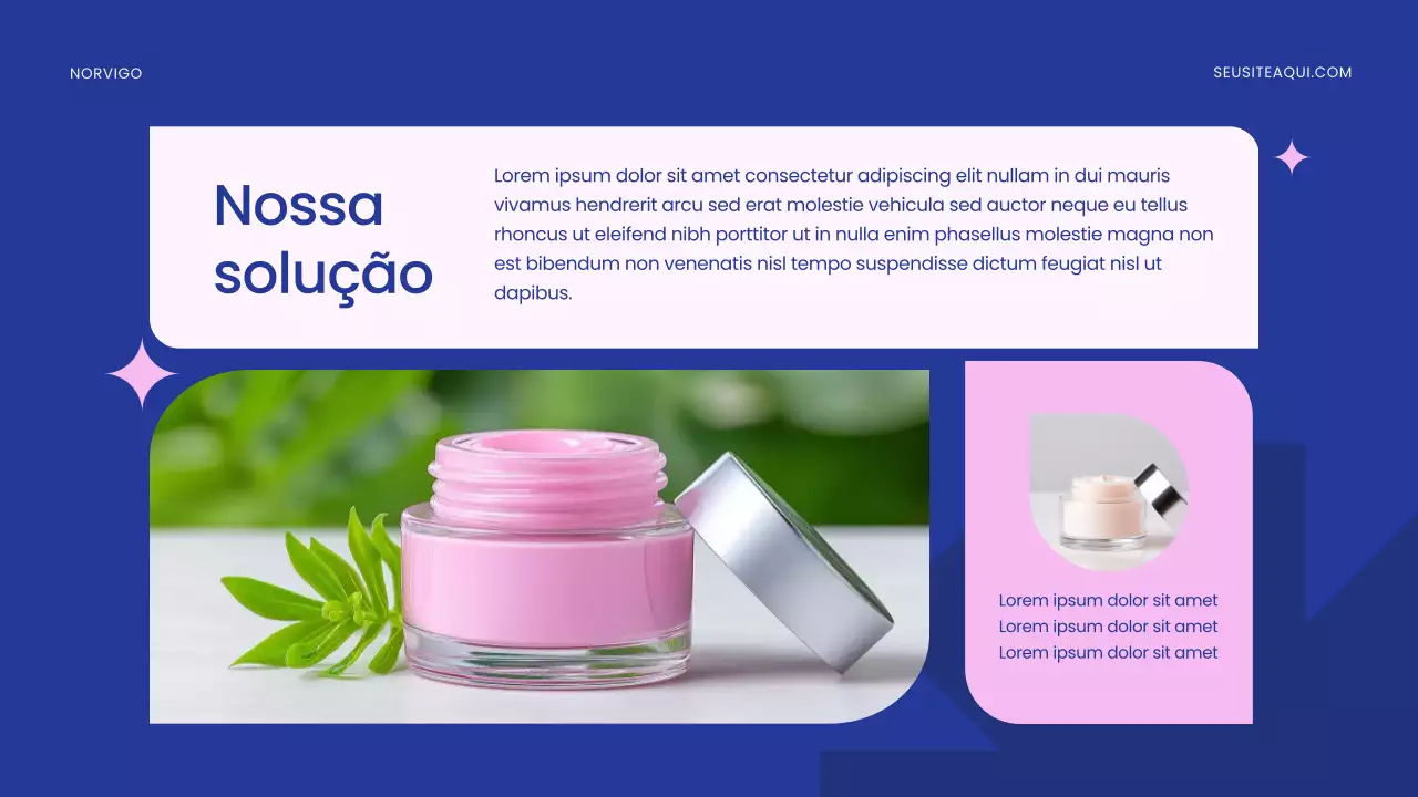 Apresentação do anúncio do produto Blue Modern