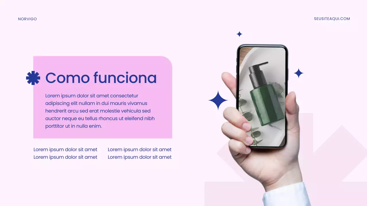 Apresentação do anúncio do produto Blue Modern