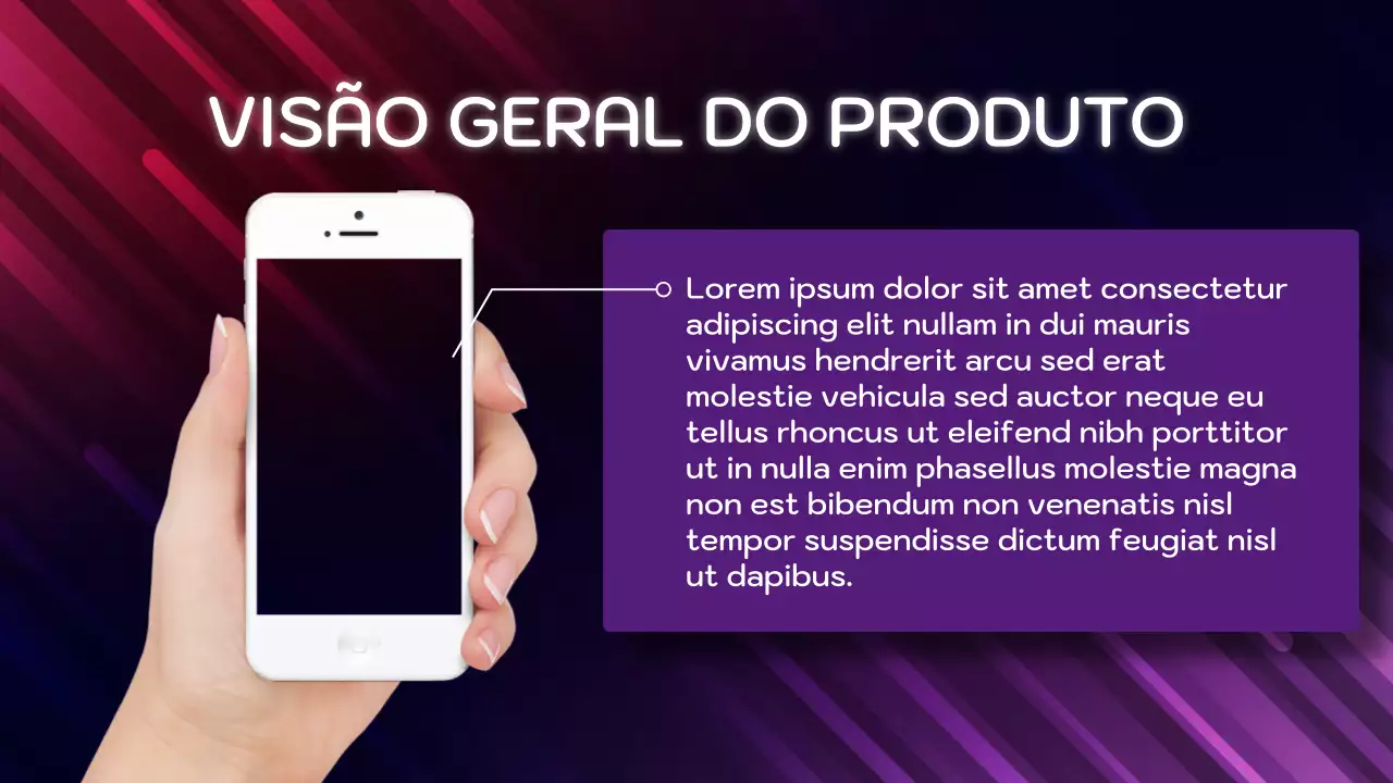 Apresentação de anúncio de smartphone moderno roxo