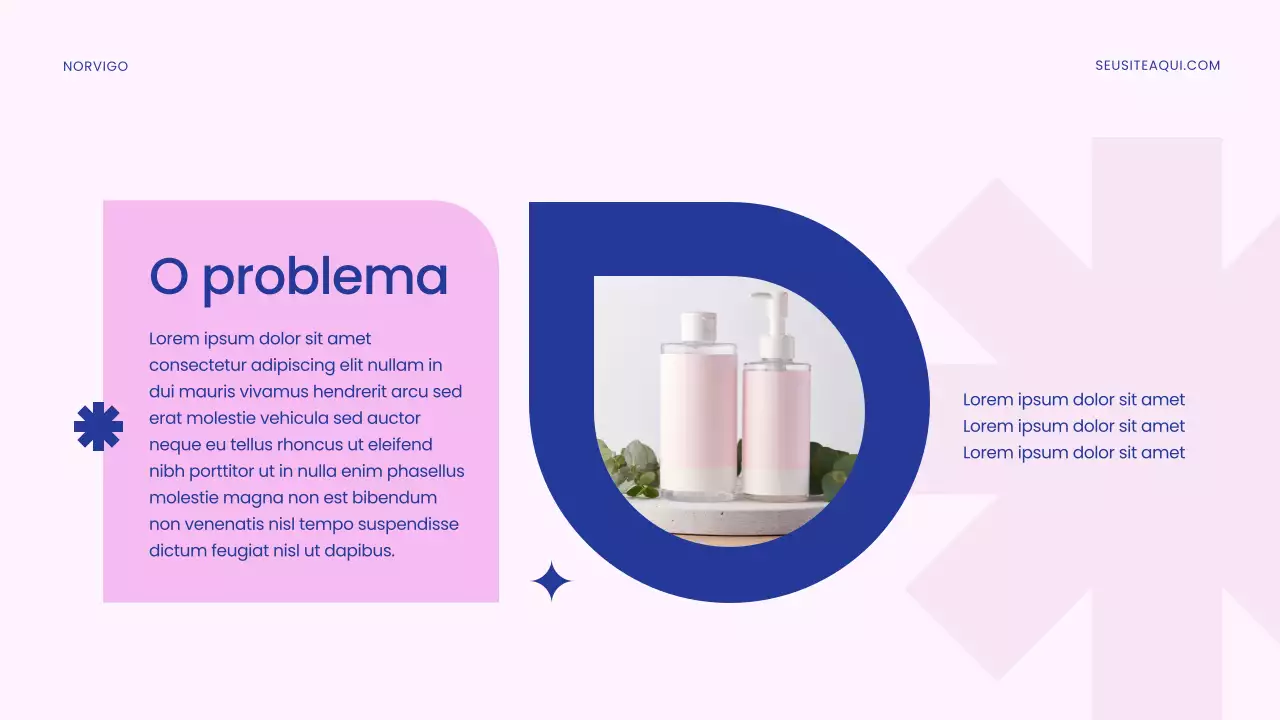 Apresentação do anúncio do produto Blue Modern