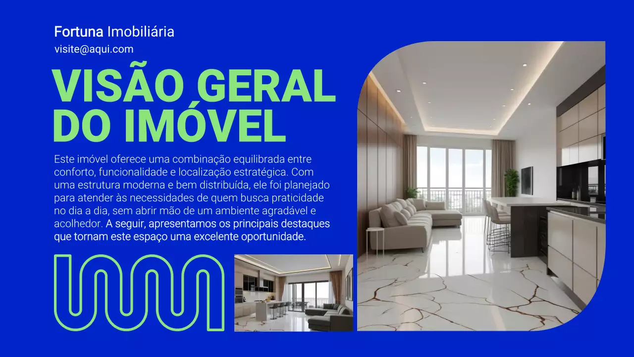 Apresentação de Promoção Imobiliária Blue Modern