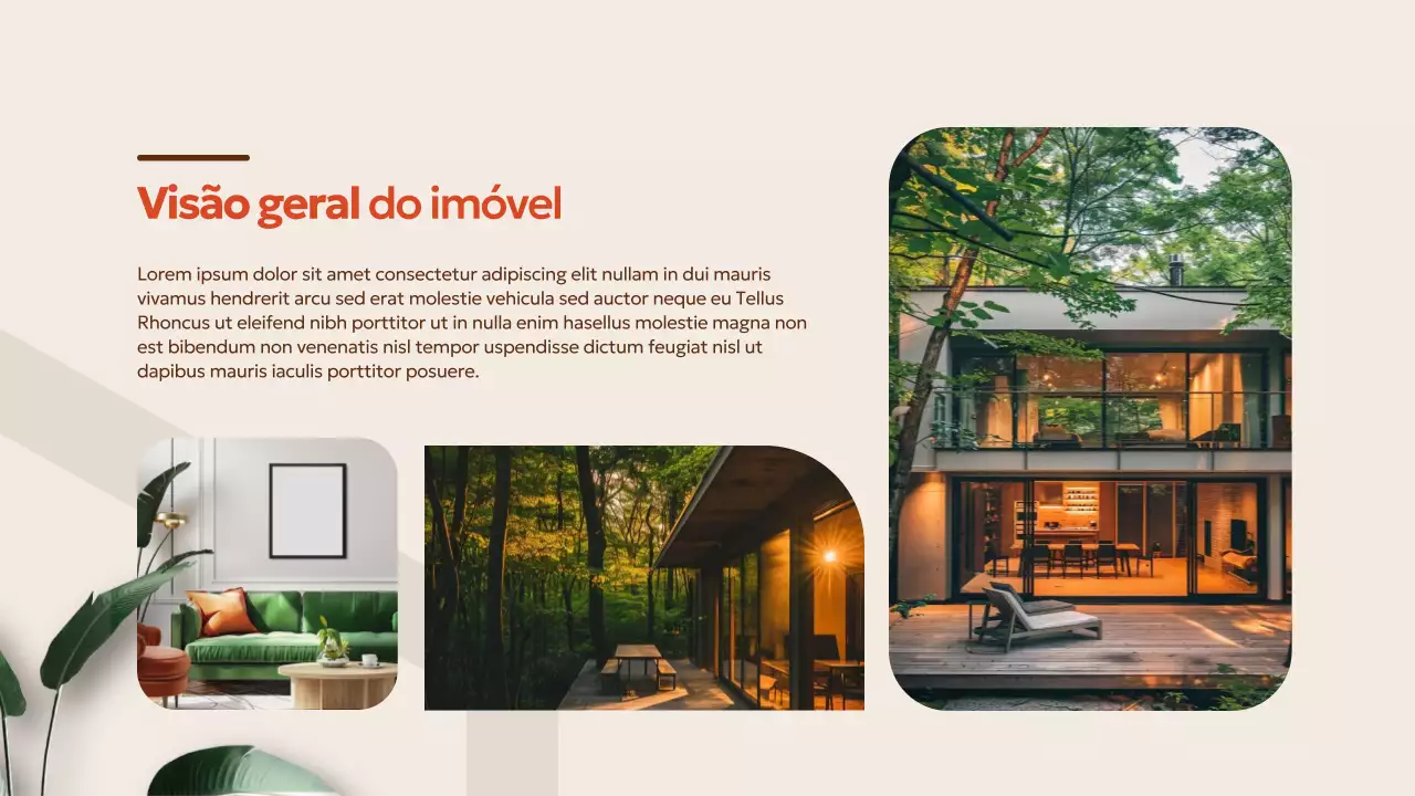 Apresentação de Promoção Imobiliária Moderna Bege